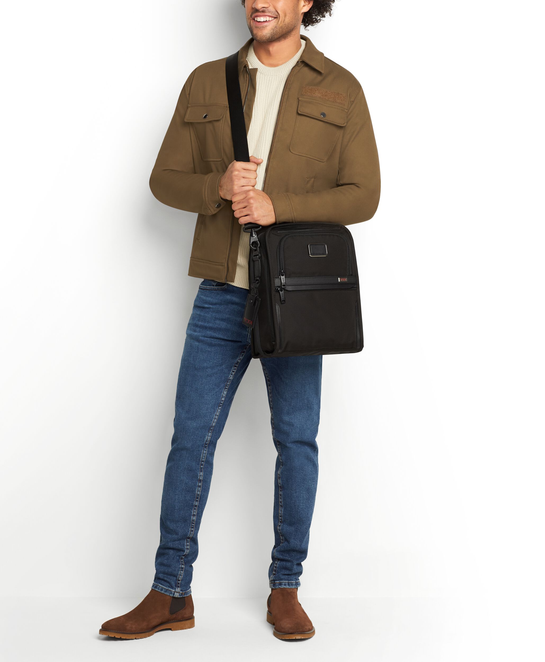 tumi brown bag