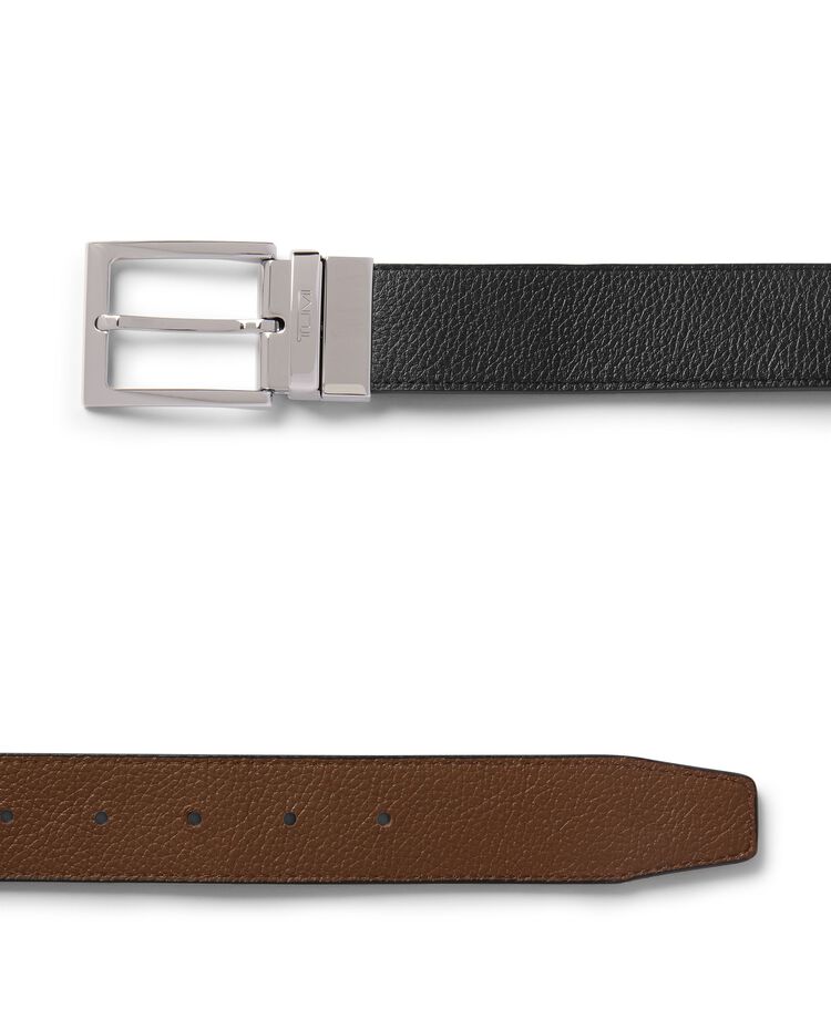 TUMI BELTS Reversible Rectangle Pebbled Belt 35mm  hi-res | TUMI