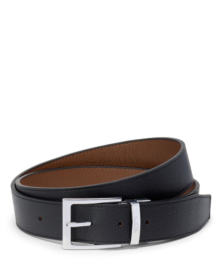 TUMI BELTS Reversible Rectangle Pebbled Belt 35mm  hi-res | TUMI