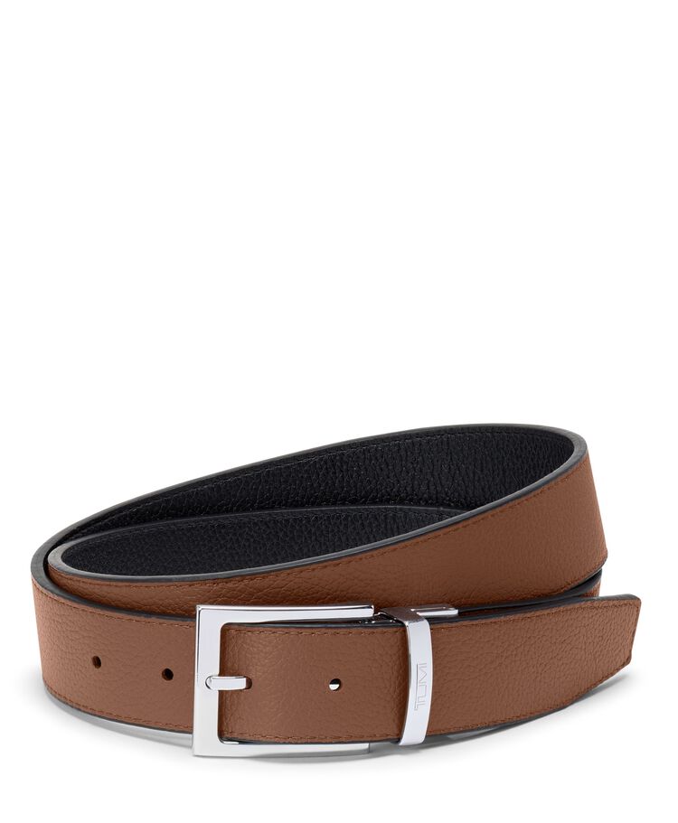 TUMI BELTS Reversible Rectangle Pebbled Belt 35mm  hi-res | TUMI