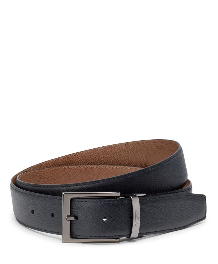 TUMI BELTS Rectangle Reversible Saffiano Belt 35mm  hi-res | TUMI
