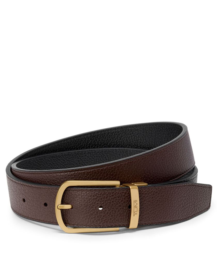 TUMI BELTS Horseshoe Reversible Pebbled Belt 35mm  hi-res | TUMI