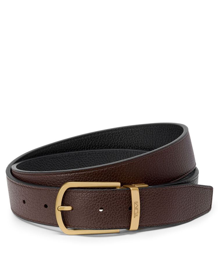 TUMI BELTS Horseshoe Reversible Pebbled Belt 35mm  hi-res | TUMI