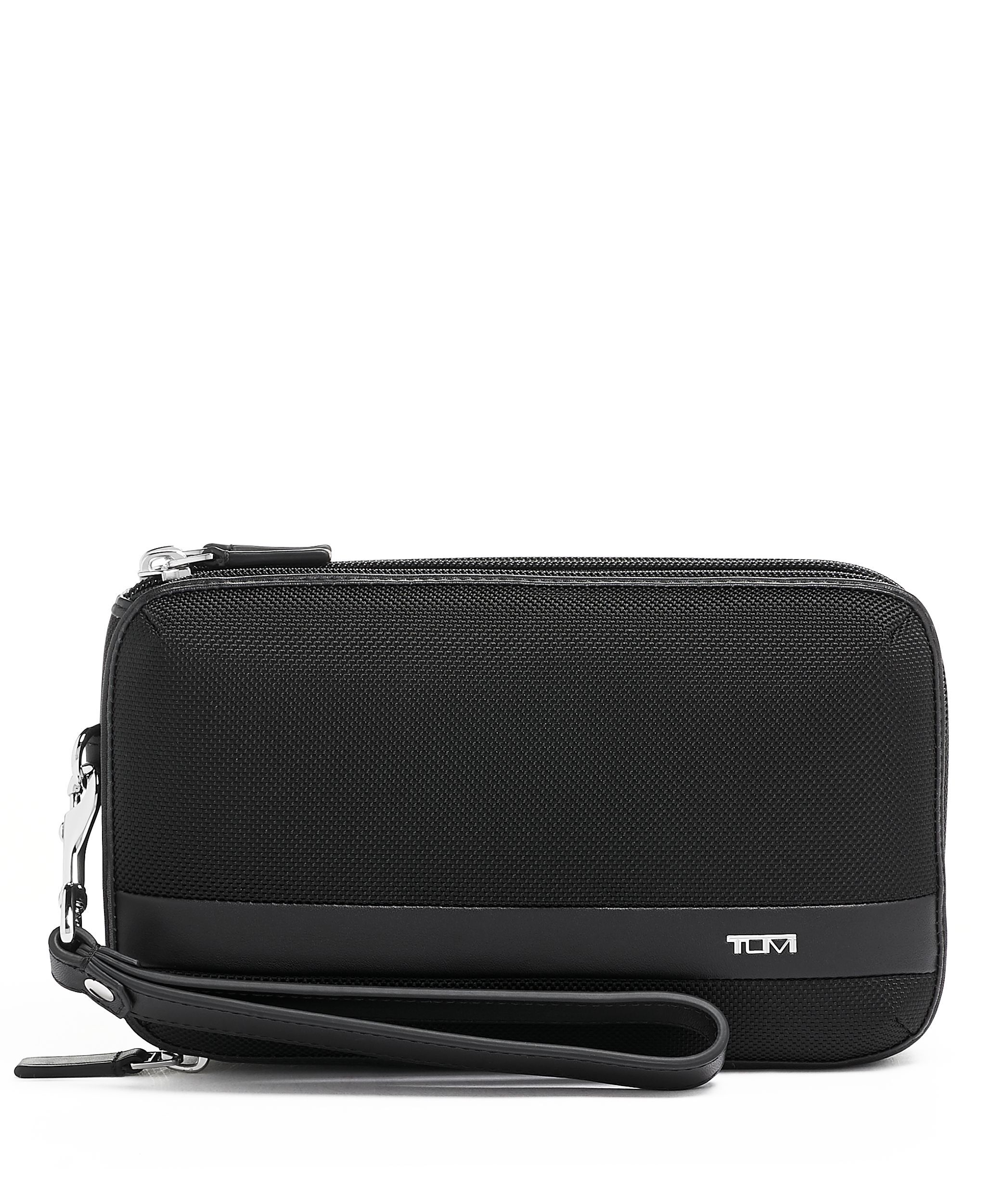 Tumi men's leather clutch sales