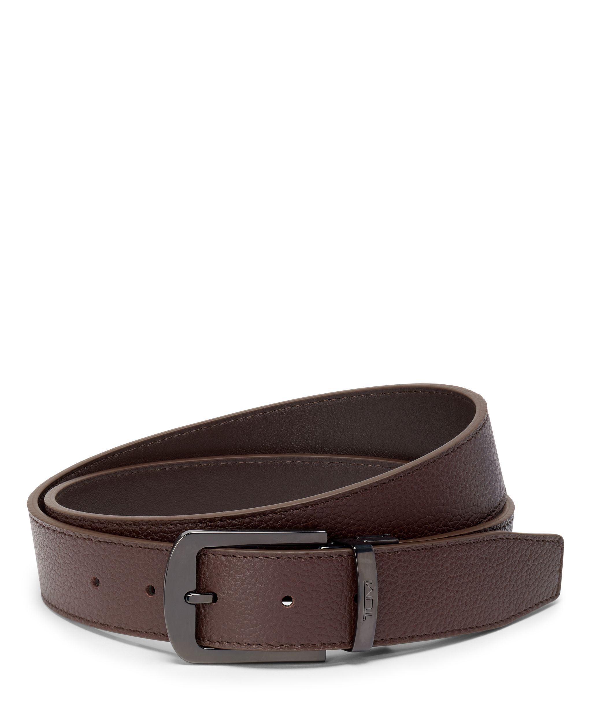 Tumi Belts Rounded Reversible Pebbled To Smooth Belt 35mm