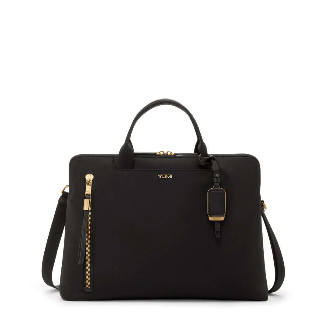 Benin Laptop Carrier in Black/Gold | Voyageur | TUMI Australia