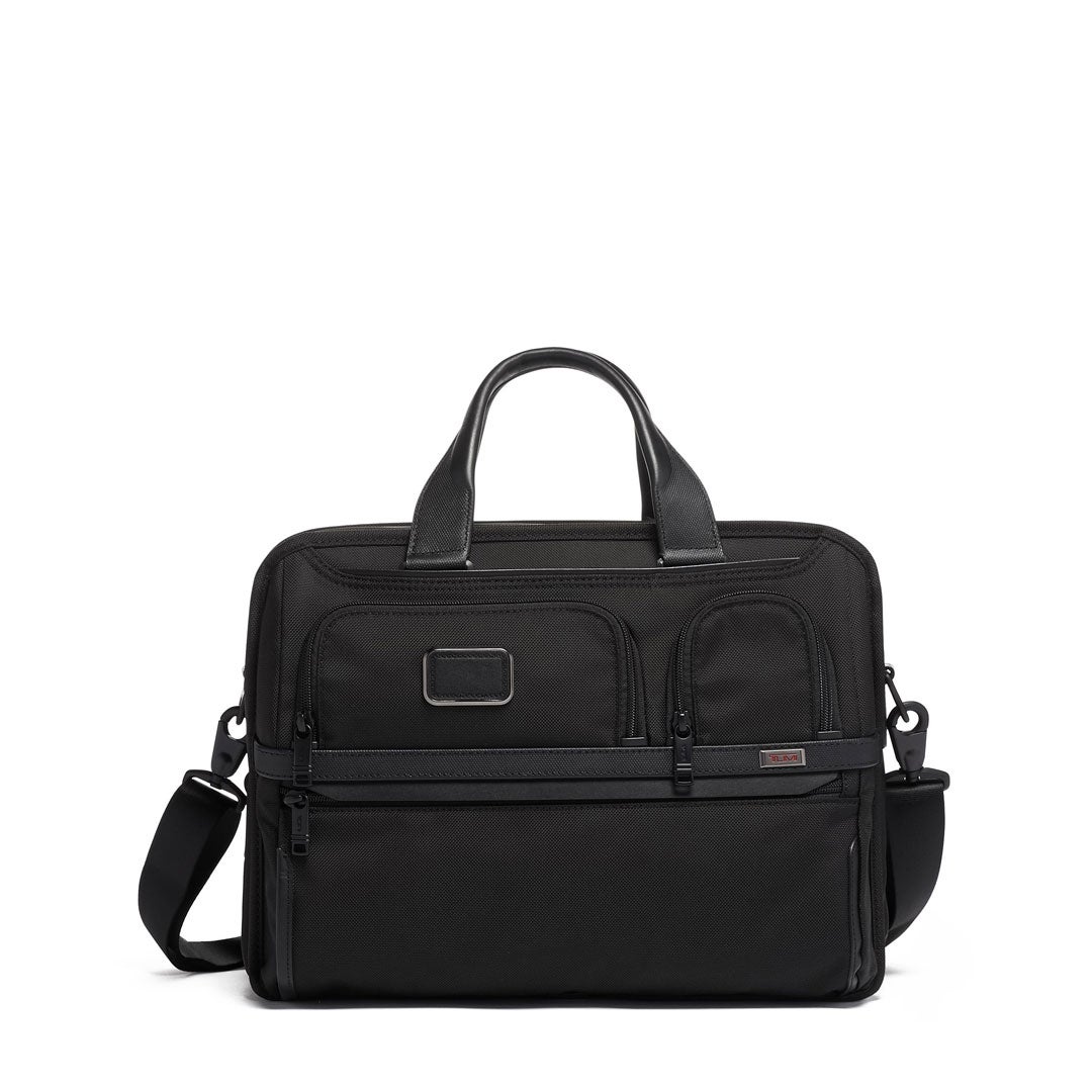 Expandable Organizer Laptop Briefcase in Black | Alpha | TUMI 